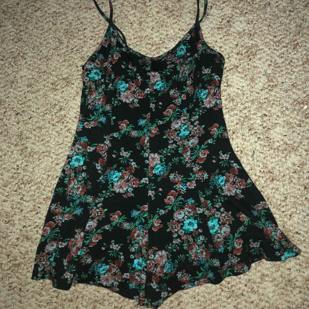 black floral romper